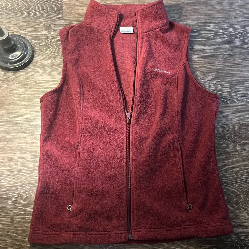 Columbia Red Fleece Vest